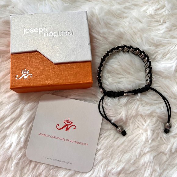 Joseph Nogucci Silver Tone Black Kismet Women's Bracelet - Picture 6 of 8